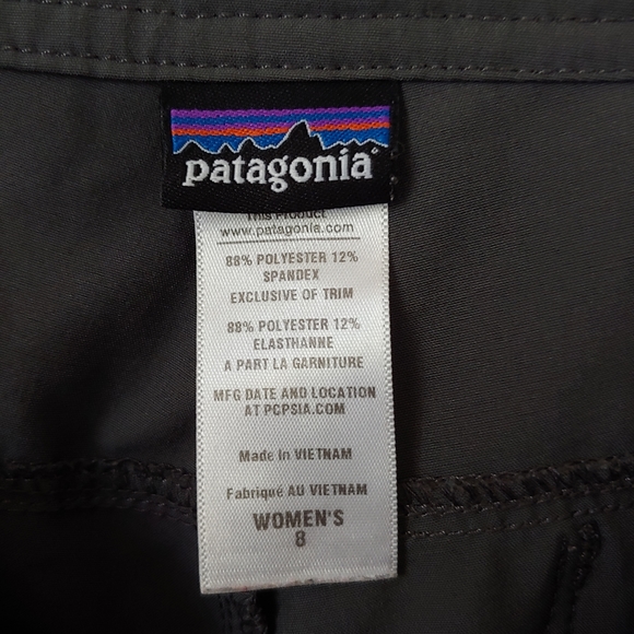 Patagonia All Out Capri Pant Olive Size 8 - Picture 15 of 15